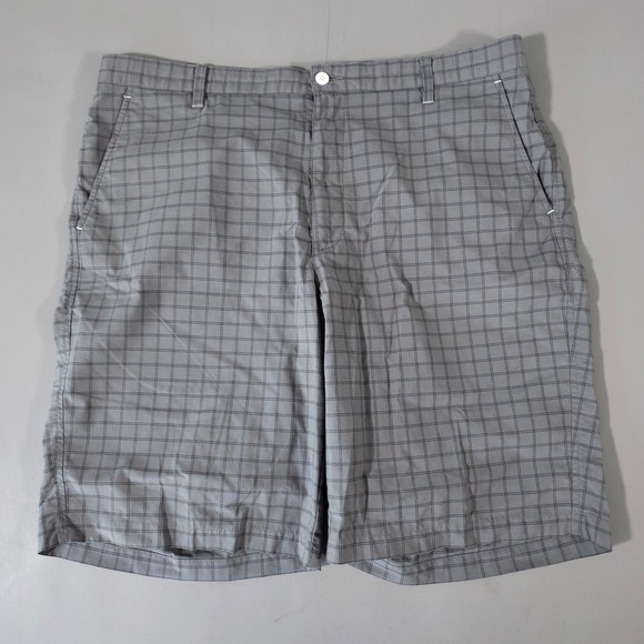 FootJoy Other - FootJoy Golf Shorts Mens 38 Grey Plaid‎ Flat Front Performance Grid